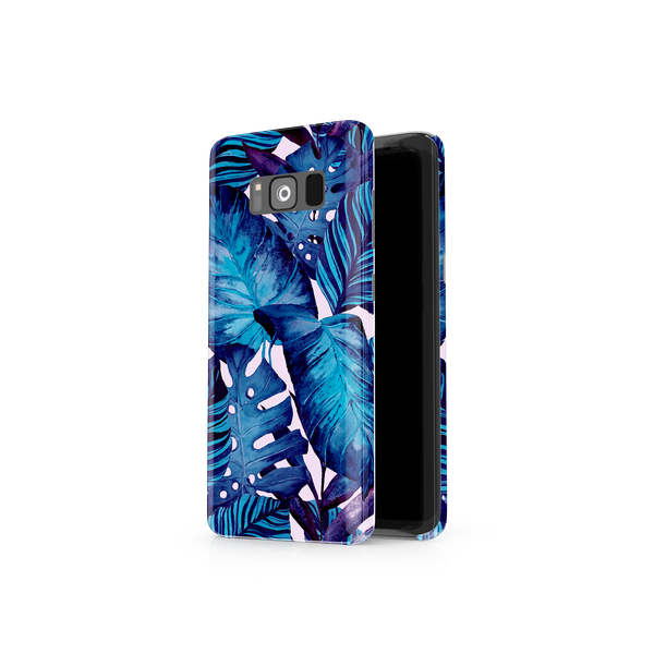 Blue Tropical Leaf Samsung Galaxy S8 Plus Phone Case