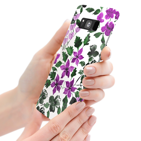 Purple Flower Art Samsung Galaxy S8 Phone Case