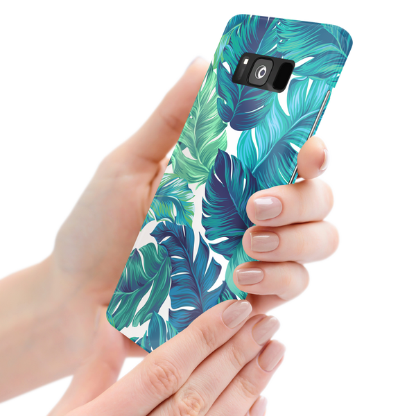 Green Tropical Leaves Samsung Galaxy S8 Plus Phone Case
