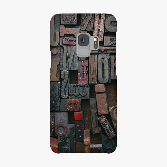 Alphabets On Wooden Block Samsung Galaxy S9 Phone Case