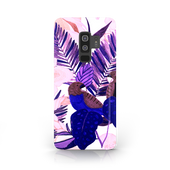 Purple and Pink Tropical Leaves Samsung Galaxy S9 Plus Phone Case