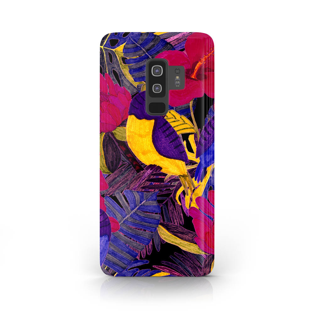 Painted Crimson Flower Samsung Galaxy S9 Plus Phone Case