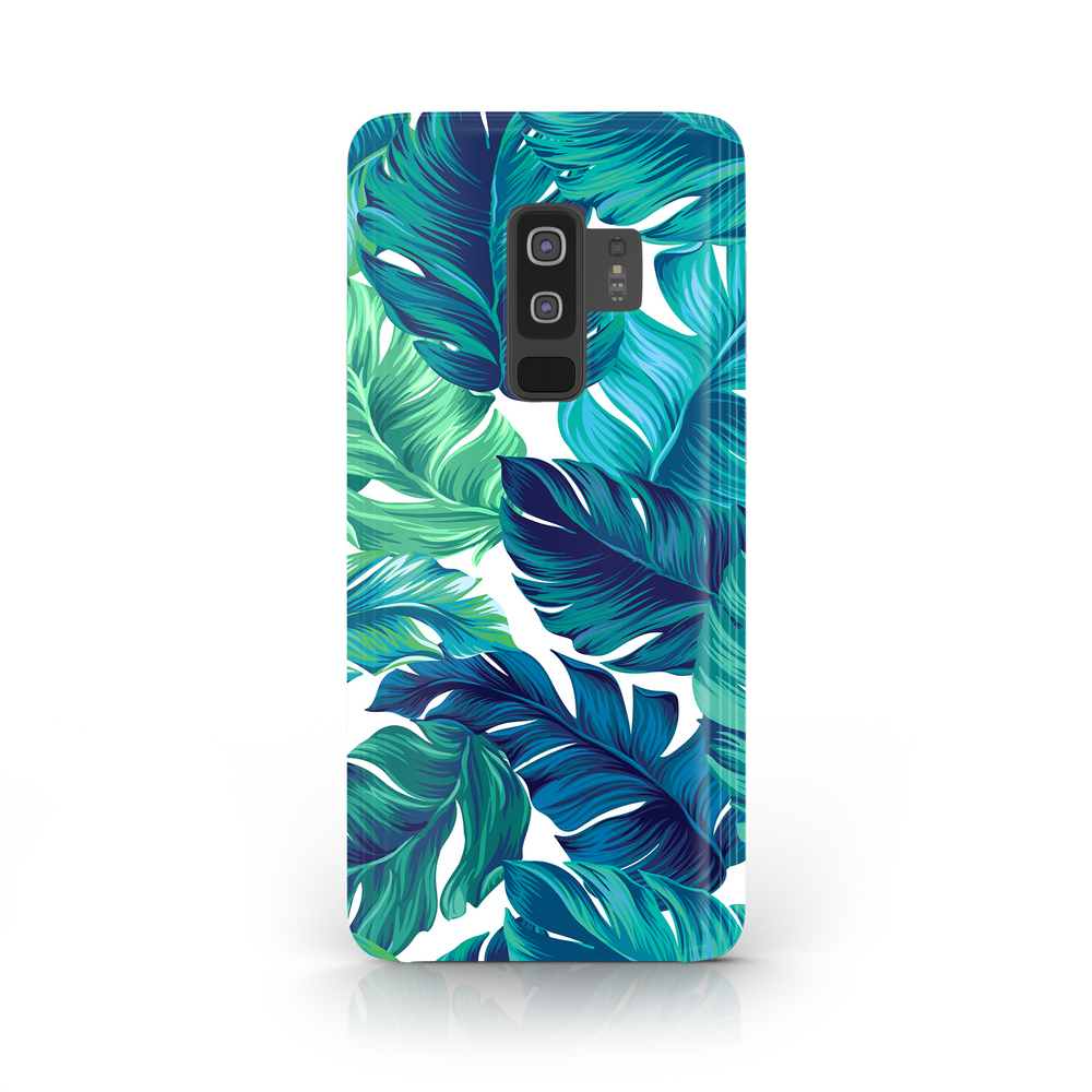 Green Tropical Leaves Samsung Galaxy S9 Plus Phone Case