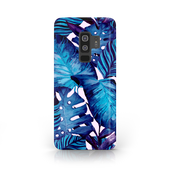 Blue Tropical Leaf Samsung Galaxy S9 Plus Phone Case