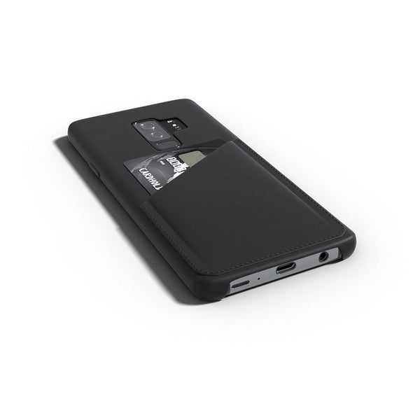 Ultra Slim Slot Card Leather Black Case for Galaxy S9 Plus