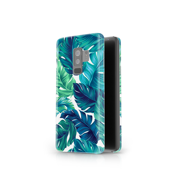 Green Tropical Leaves Samsung Galaxy S9 Plus Phone Case
