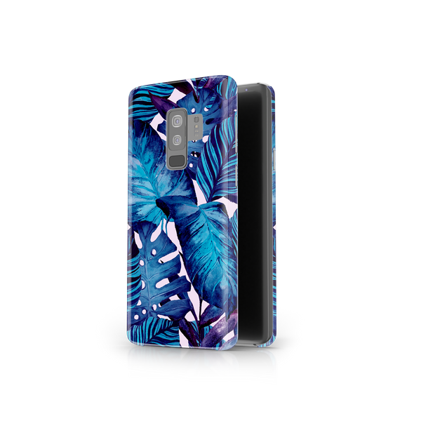 Blue Tropical Leaf Samsung Galaxy S9 Plus Phone Case