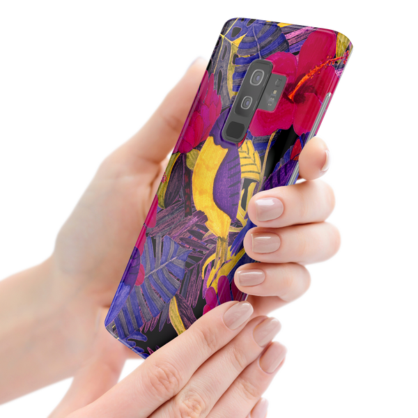 Painted Crimson Flower Samsung Galaxy S9 Plus Phone Case