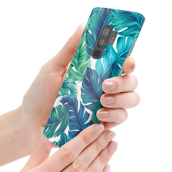 Green Tropical Leaves Samsung Galaxy S9 Plus Phone Case