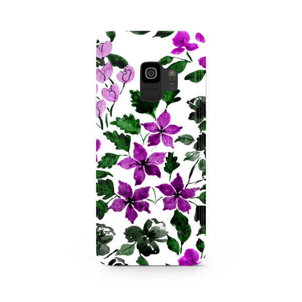 Purple Flower Art Samsung Galaxy S9 Phone Case