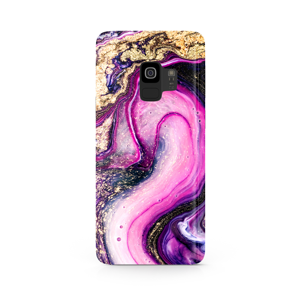 Purple & Gold Marble Samsung Galaxy S9 Phone Case