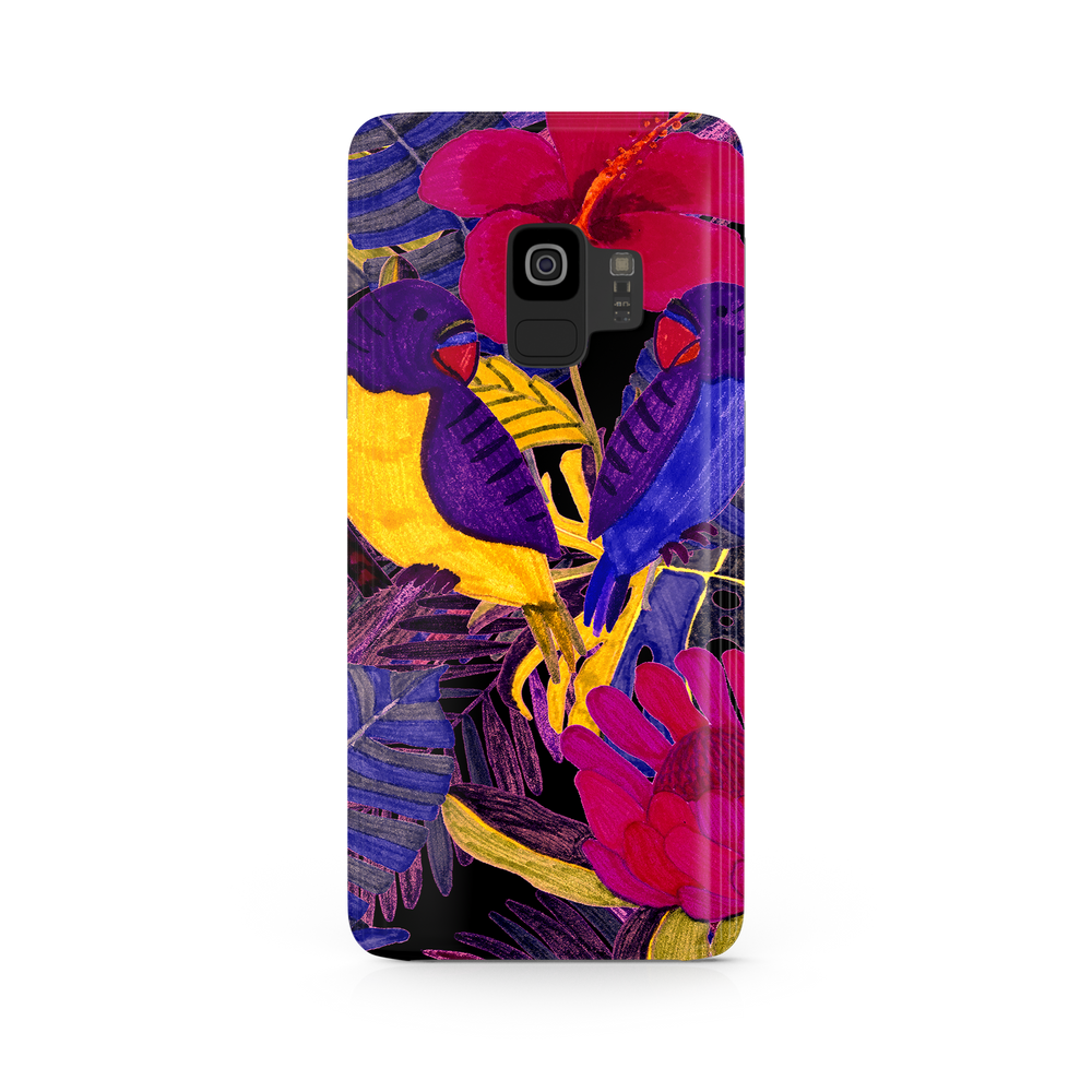 Painted Crimson Flower Samsung Galaxy S9 Phone Case