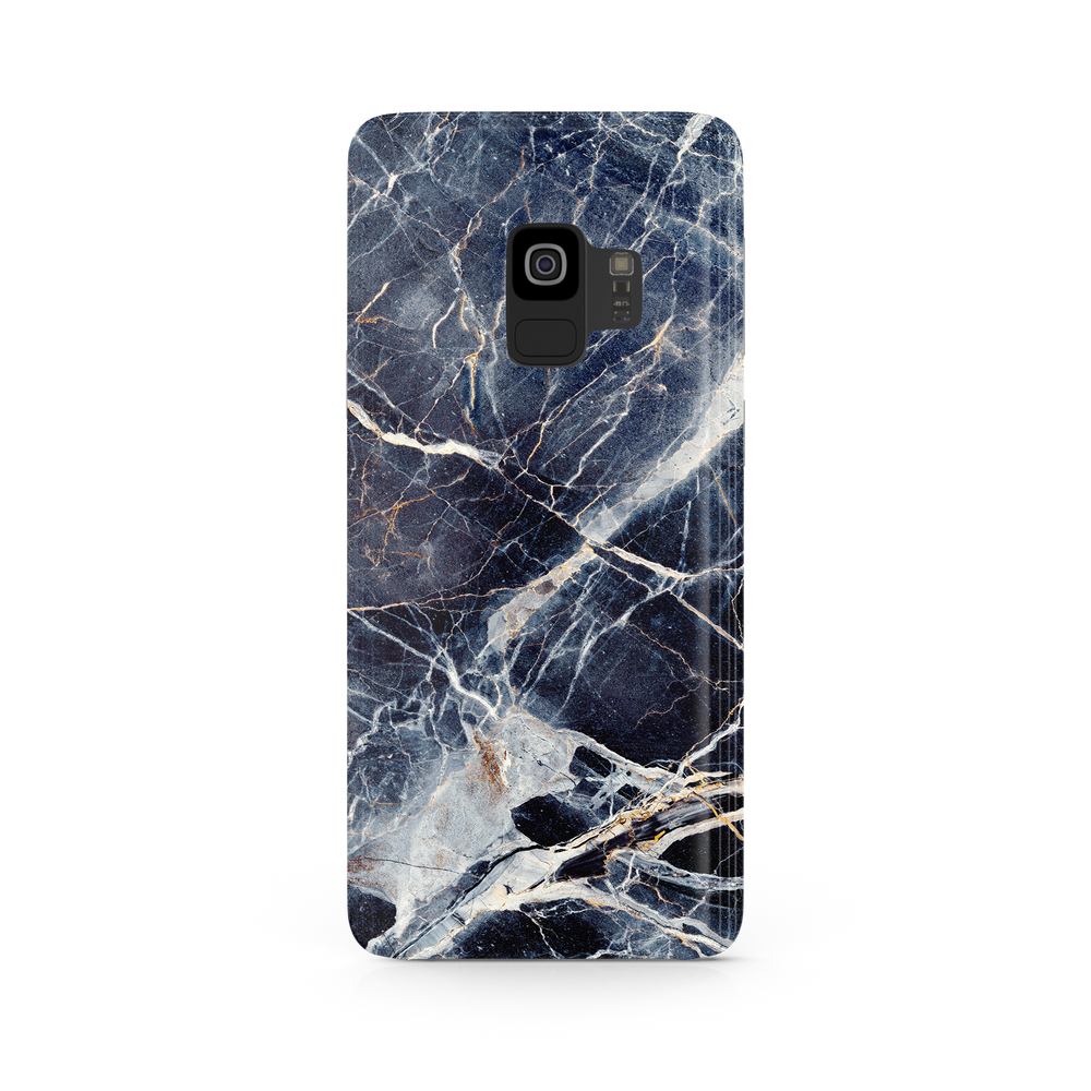 Blue & White Marble Luxury Samsung Galaxy S9 Phone Case