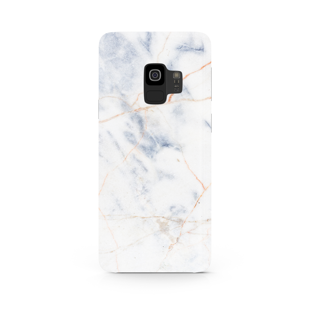 Thin White & Grey Marble Samsung Galaxy S9 Phone Case