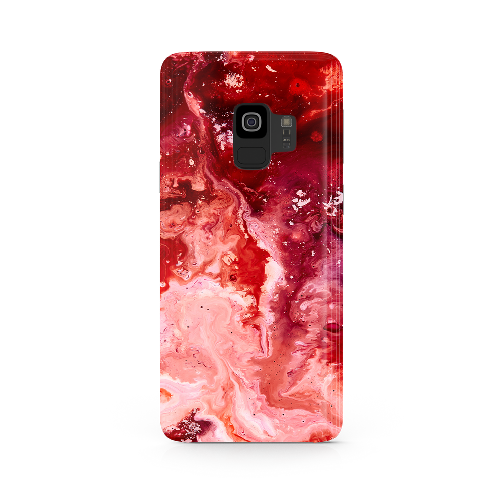 Marble Red Samsung Galaxy S9 Phone Case
