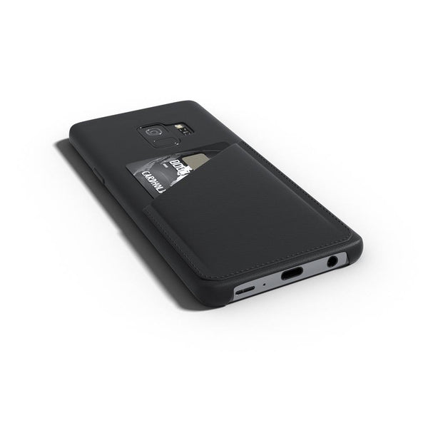 Ultra Slim Slot Card Leather Black Case for Galaxy S9