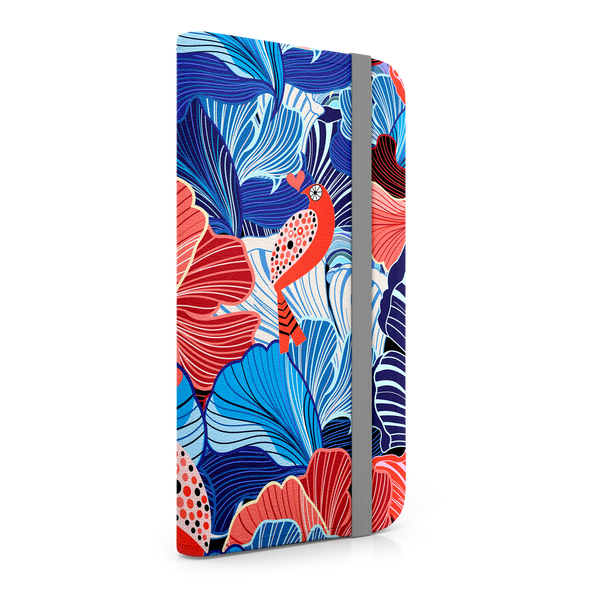 Blue and Red Floral Art iPhone XR Phone Case