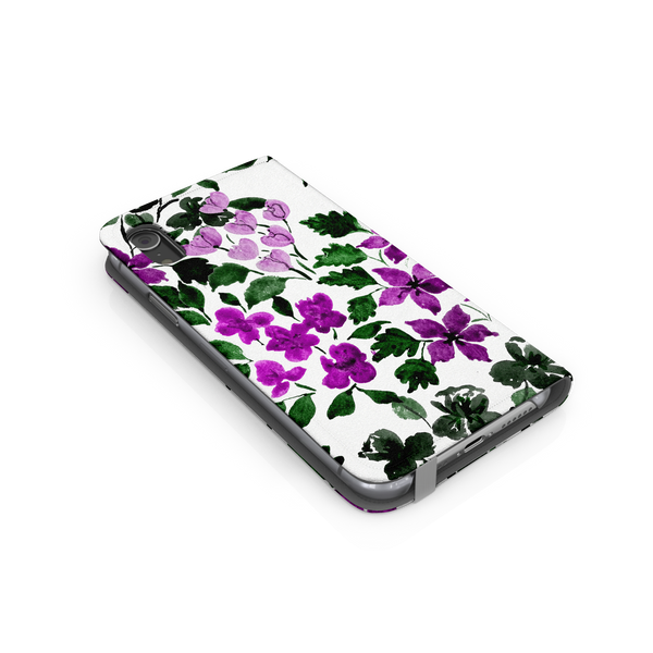 Purple Flower Art Samsung Galaxy S9 Phone Case